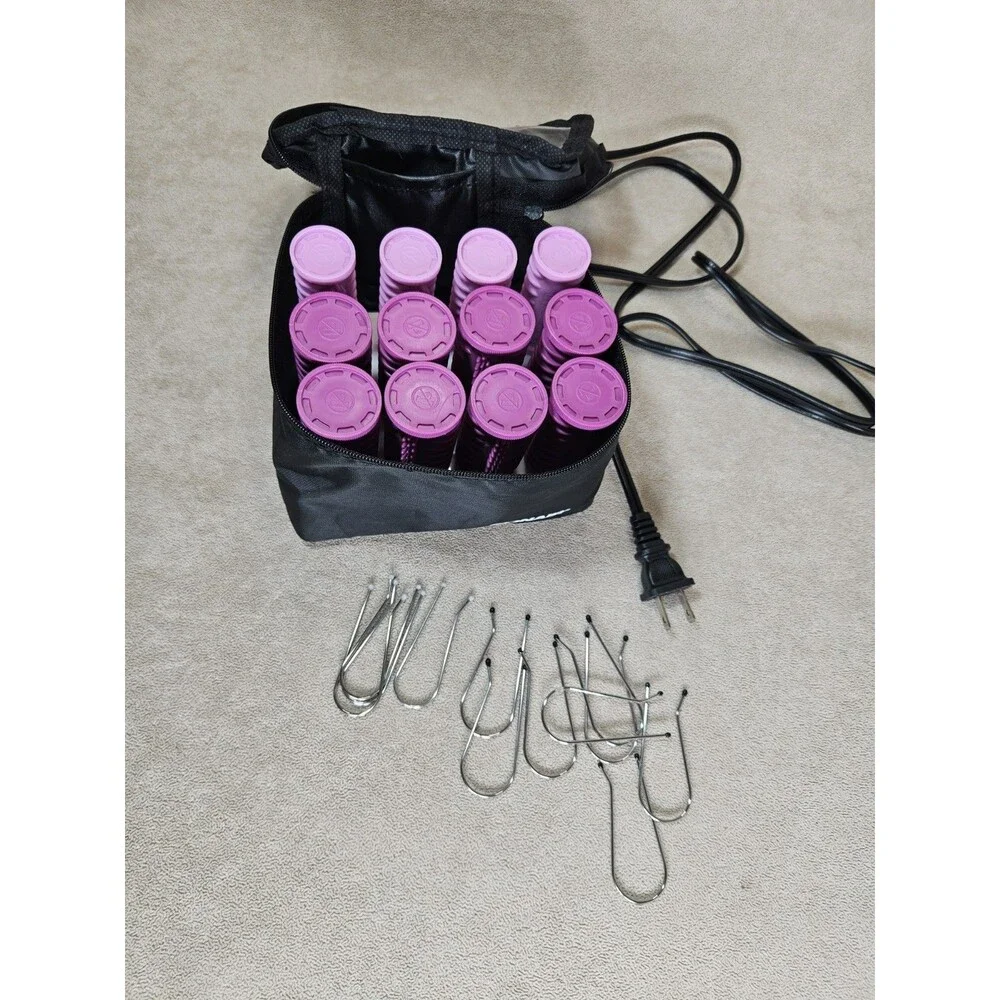 CONAIR Mini Pro Ceramic Hot 12 Rollers Travel Pageant HS29TR Clean Complete